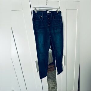 Madewell High-Rise Dark Wash Button-Fly Jeans